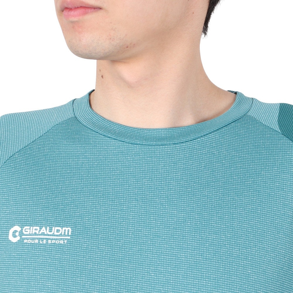 ジローム（GIRAUDM）（メンズ）洗っても機能が続く UV 吸汗速乾冷感 ドライプラスクール 半袖Tシャツ 863GM1ES6704 GRN 冷感 接触冷感 クール