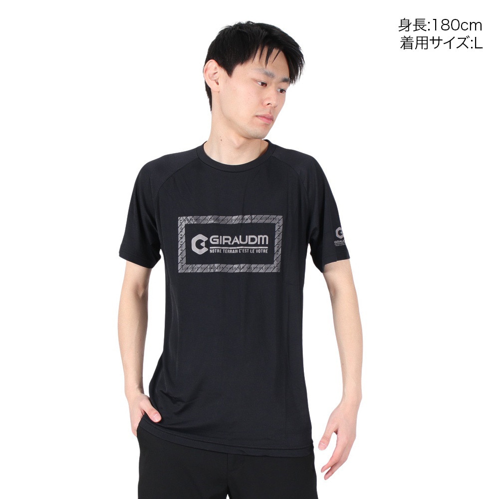 ジローム（GIRAUDM）（メンズ）ドライ 吸汗速乾 接触冷感 UVカット 半袖Tシャツ 863GM1ES6705 BLK 冷感 クール