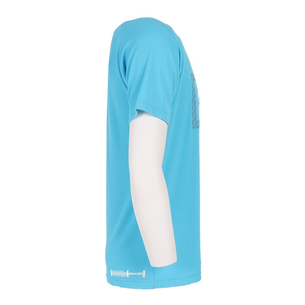 ジローム（GIRAUDM）（メンズ）洗っても機能が続く UV 吸汗速乾冷感 ドライプラスクール 半袖Tシャツ 863GM1ES6705 BLU 冷感 接触冷感 クール