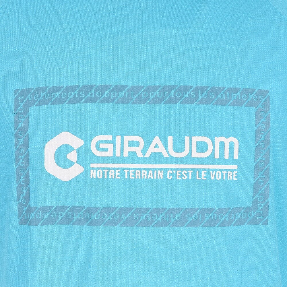 ジローム（GIRAUDM）（メンズ）洗っても機能が続く UV 吸汗速乾冷感 ドライプラスクール 半袖Tシャツ 863GM1ES6705 BLU 冷感 接触冷感 クール