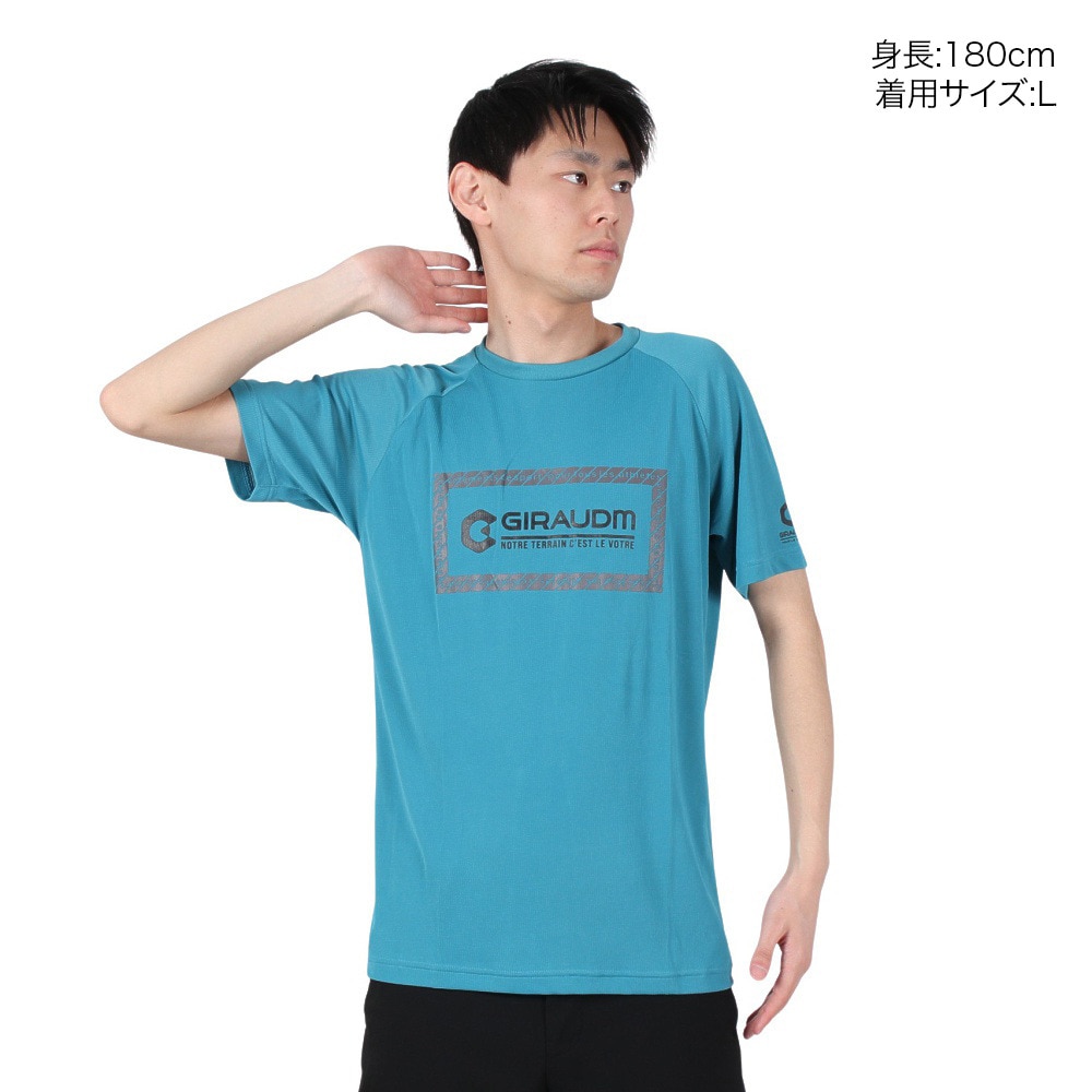 ジローム（GIRAUDM）（メンズ）ドライ 吸汗速乾 接触冷感 UVカット 半袖Tシャツ 863GM1ES6705 GRN 冷感 クール