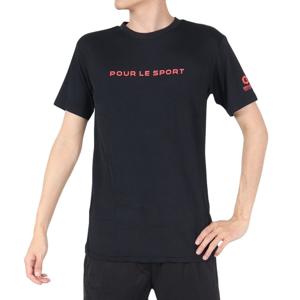  洗っても機能が続く UV 吸汗速乾 接触冷感 ドライプラスクール 半袖Tシャツ 863GM1ES6706 BLK