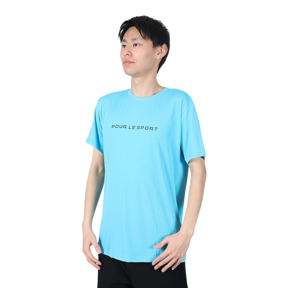  洗っても機能が続く UV 吸汗速乾 接触冷感 ドライプラスクール 半袖Tシャツ 863GM1ES6706 BLU