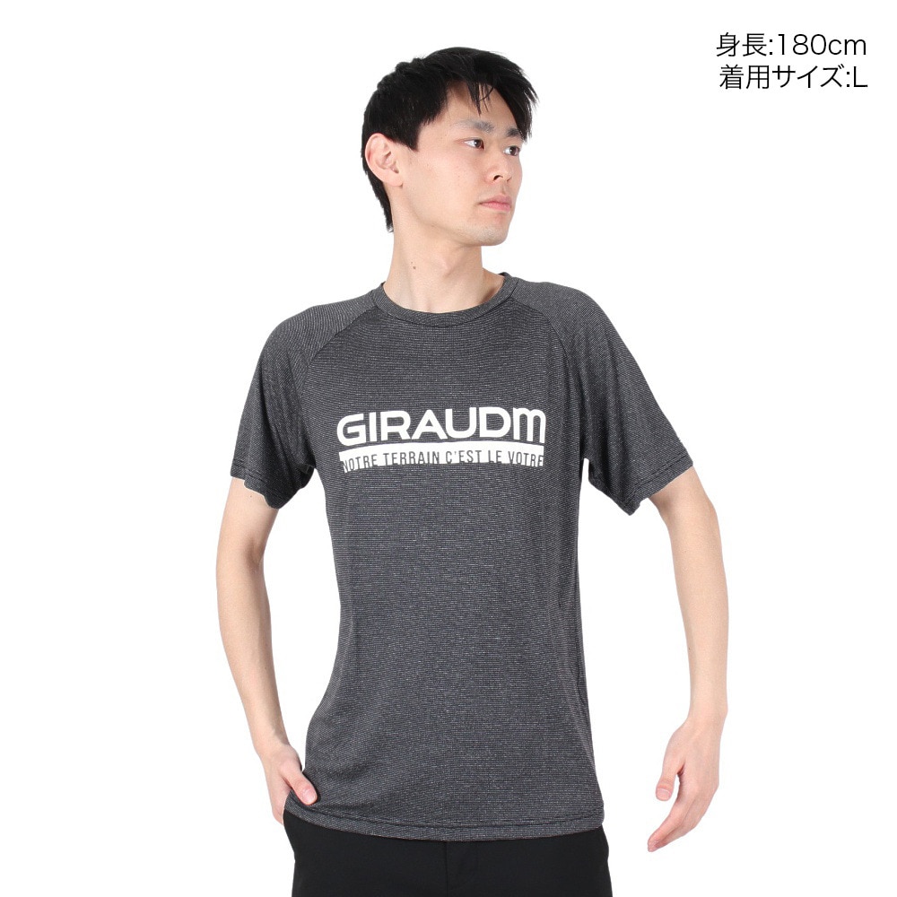 ジローム（GIRAUDM）（メンズ）ドライ 吸汗速乾 接触冷感 UVカット 半袖Tシャツ 863GM1ES6707 BLK 冷感 クール★★★