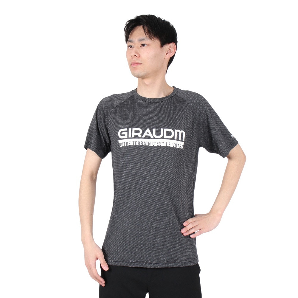  洗っても機能が続く UV 吸汗速乾 接触冷感 ドライプラスクール 半袖Tシャツ 863GM1ES6707 BLK