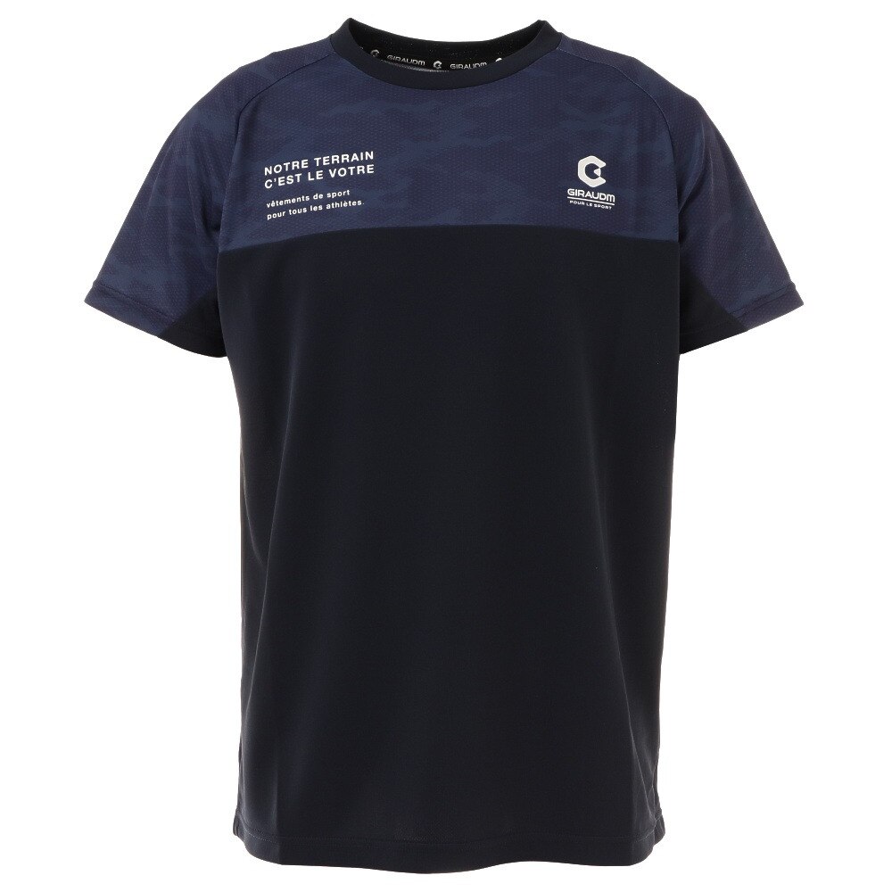  洗っても機能が続く UV 吸汗速乾 放熱素材 ドライプラスサイクルエアー 半袖Tシャツ 863GM1DT6692 NVY