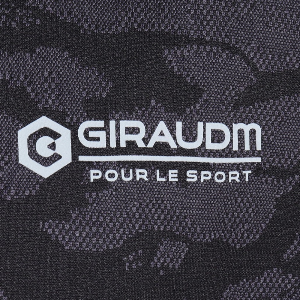 ジローム（GIRAUDM）（メンズ）洗っても機能が続く UV 吸汗速乾 ドライプラス ジャガード半袖Tシャツ 863GM1HD6712 BLK