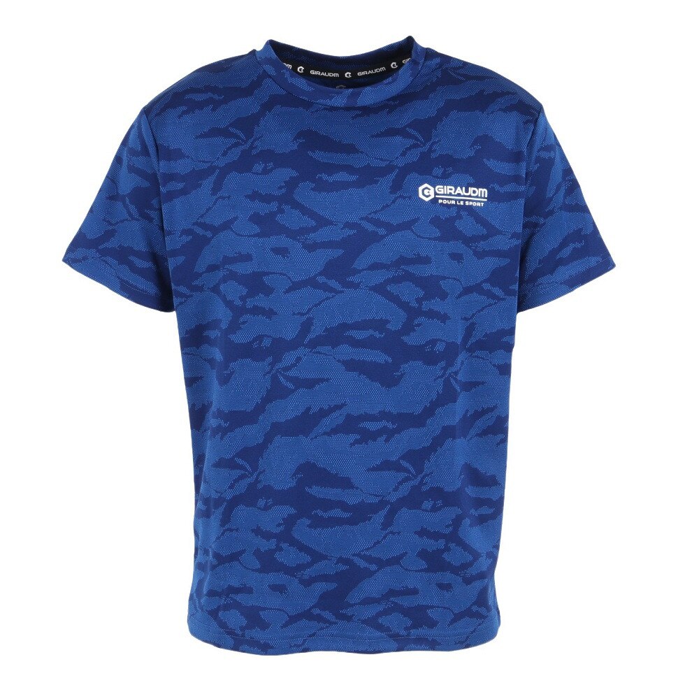  洗っても機能が続く UV 吸汗速乾 ドライプラス ジャガード半袖Tシャツ 863GM1HD6712  BLU