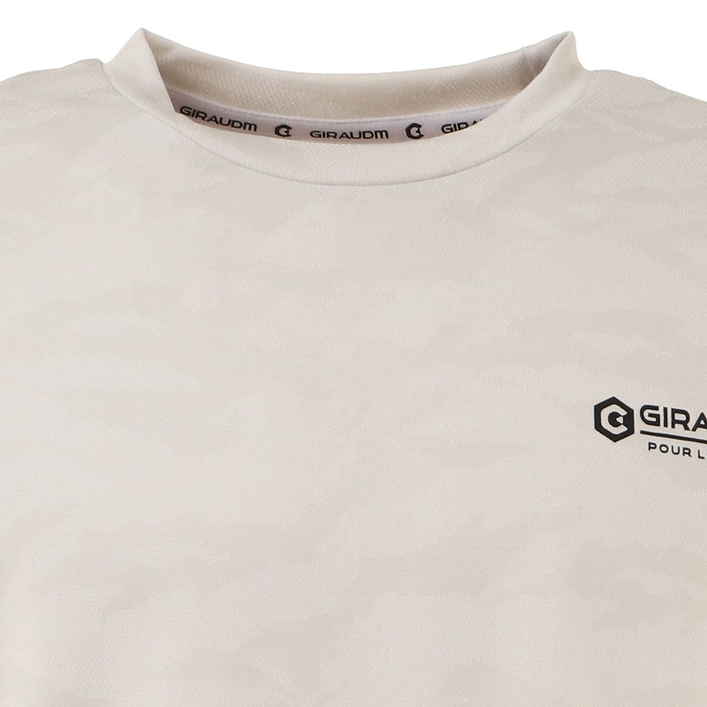 ジローム（GIRAUDM）（メンズ）ドライ 吸汗速乾 UVカット ジャガード半袖Tシャツ 863GM1HD6712 WHT