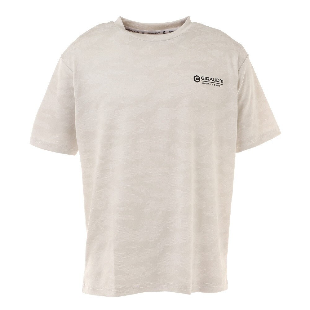  洗っても機能が続く UV 吸汗速乾 ドライプラス ジャガード半袖Tシャツ 863GM1HD6712 WHT