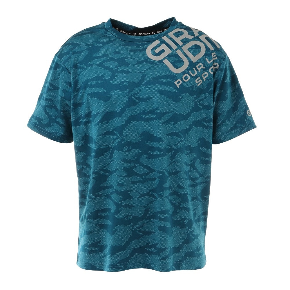 洗っても機能が続く UV 吸汗速乾 ドライプラス ジャガード半袖Tシャツ 863GM1HD6713 GRN