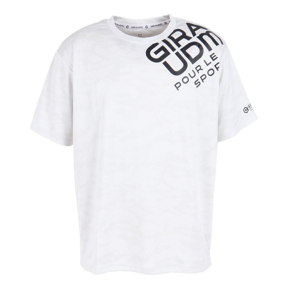  洗っても機能が続く UV 吸汗速乾 ドライプラス ジャガード半袖Tシャツ 863GM1HD6713 WHT