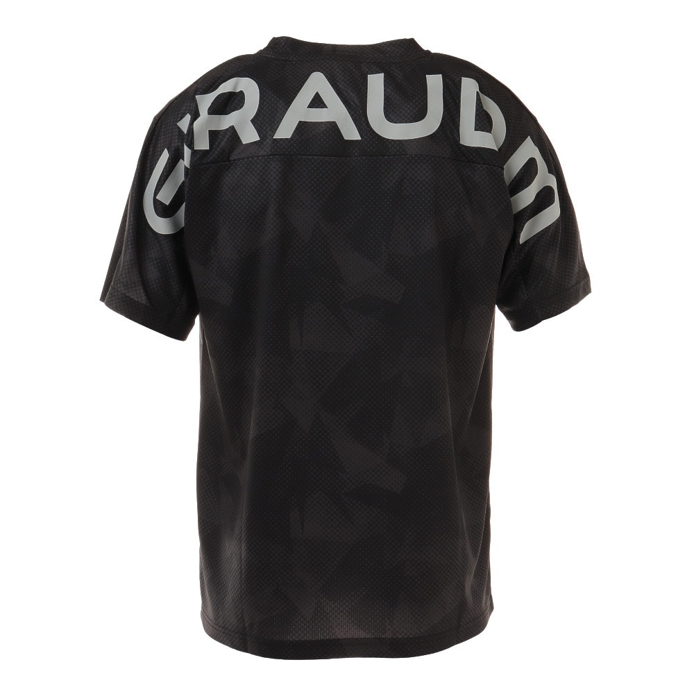 ジローム（GIRAUDM）（メンズ）洗っても機能が続く UV 吸汗速乾 ドライプラス ジャガード半袖Tシャツ 863GM1HD6714 BLK★★★