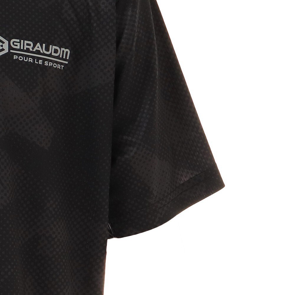 ジローム（GIRAUDM）（メンズ）洗っても機能が続く UV 吸汗速乾 ドライプラス ジャガード半袖Tシャツ 863GM1HD6714 BLK★★★