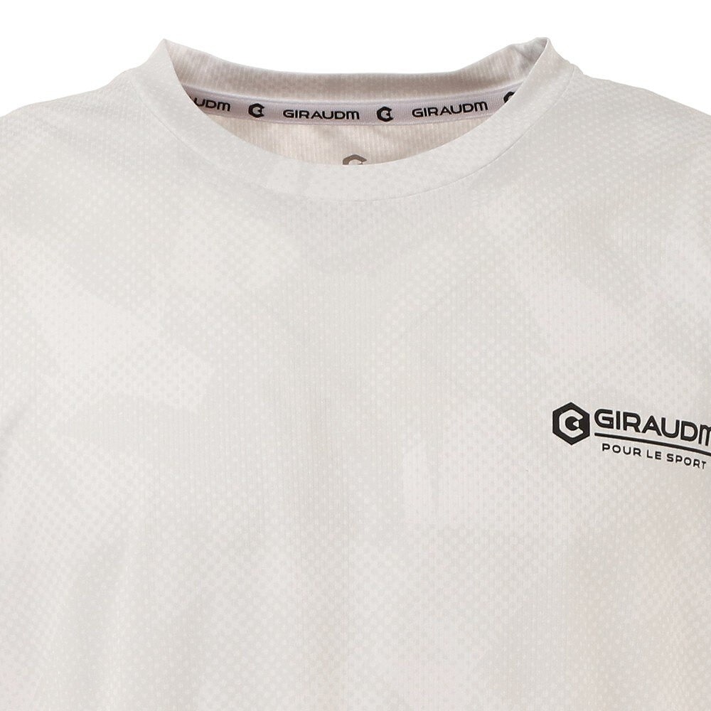 ジローム（GIRAUDM）（メンズ）ドライ 吸汗速乾 UVカット ジャガード半袖Tシャツ 863GM1HD6714 WHT