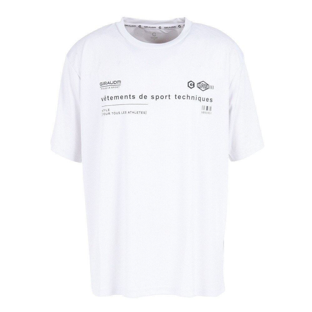  洗っても機能が続く UV 吸汗速乾 ドライプラス ジャガード半袖Tシャツ 863GM1HD6715 WHT