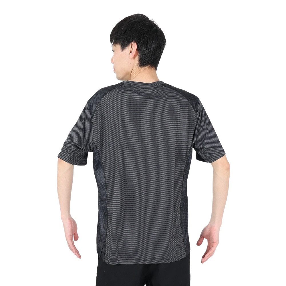 ジローム（GIRAUDM）（メンズ）ドライ 吸汗速乾 UVカット ジャガード半袖Tシャツ 863GM1HD6716 BLK