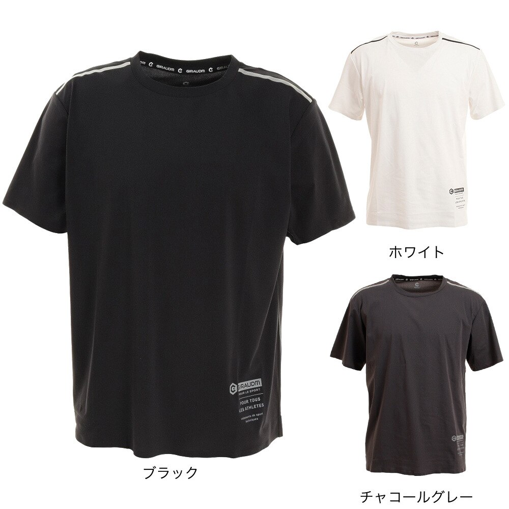 ジローム（GIRAUDM）（メンズ）半袖Tシャツ メンズ ドライ 吸汗速乾 UVカット テッククロスTシャツ 863GM1SD6718 CGRY