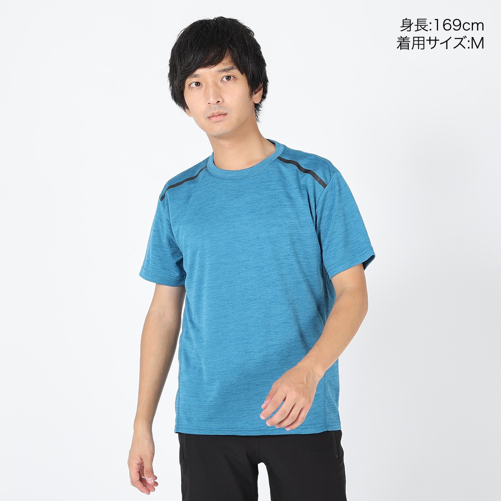 デュアリグ（DUARIG）（メンズ）接触冷感 吸汗速乾 UVカット カチオン 半袖Tシャツ 863D1SD6839 BLU 冷感 クール★★★