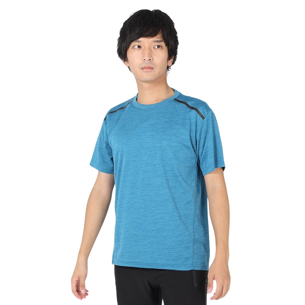  接触冷感 吸汗速乾 UV ドライプラスクール カチオン 半袖Tシャツ 863D1SD6839 BLU 冷感 接触冷感 クール
