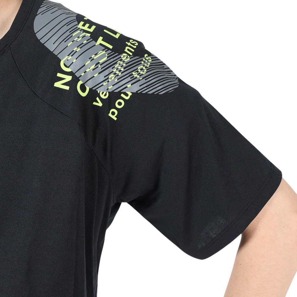 ジローム（GIRAUDM）（メンズ）半袖Tシャツ メンズ ドライ プリントメッシュTRG CT2S3350-TR863-DGCD BLK
