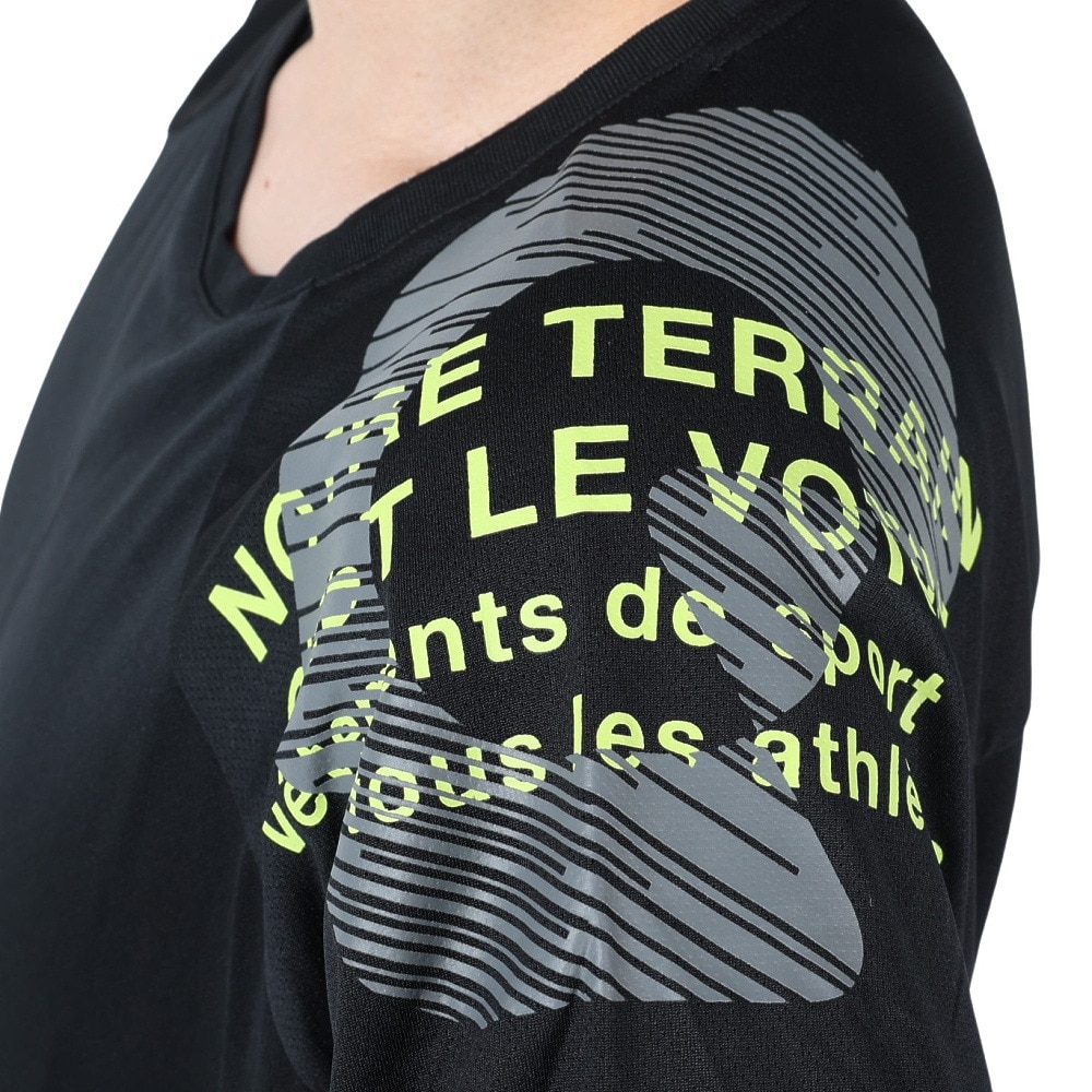ジローム（GIRAUDM）（メンズ）半袖Tシャツ メンズ ドライ プリントメッシュTRG CT2S3350-TR863-DGCD BLK