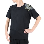 ジローム（GIRAUDM）（メンズ）半袖Tシャツ メンズ ドライ プリントメッシュTRG CT2S3350-TR863-DGCD BLK
