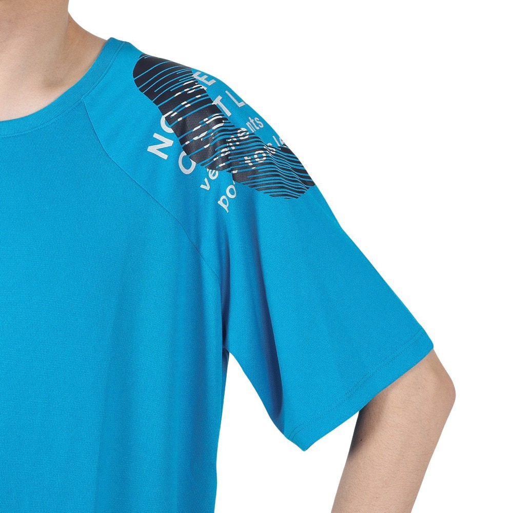 ジローム（GIRAUDM）（メンズ）半袖Tシャツ メンズ ドライ プリントメッシュTRG CT2S3350-TR863-DGCD BLU