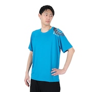 ジローム（GIRAUDM）（メンズ）半袖Tシャツ メンズ ドライ プリントメッシュTRG CT2S3350-TR863-DGCD BLU