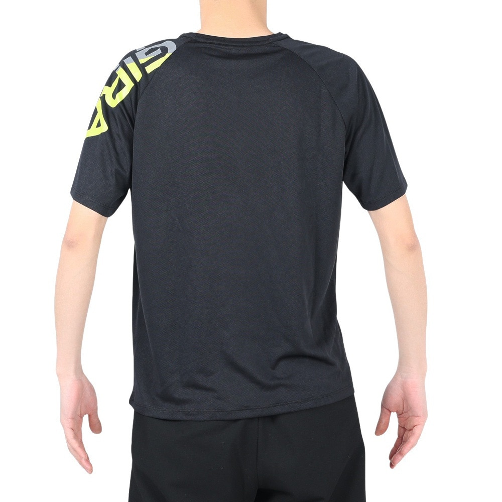 ジローム（GIRAUDM）（メンズ）半袖Tシャツ メンズ ドライ プリントメッシュTRG CT2S3351-TR863-DGCD BLK