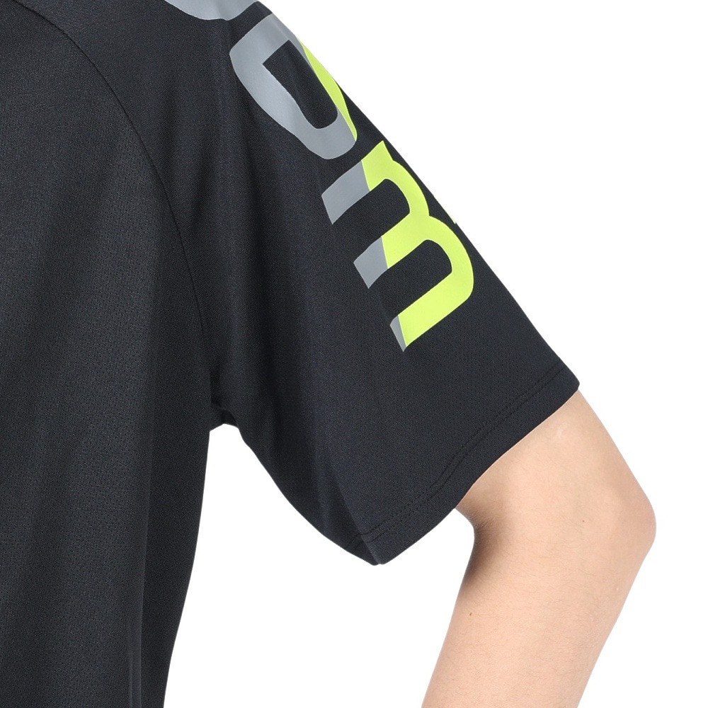 ジローム（GIRAUDM）（メンズ）半袖Tシャツ メンズ ドライ プリントメッシュTRG CT2S3351-TR863-DGCD BLK