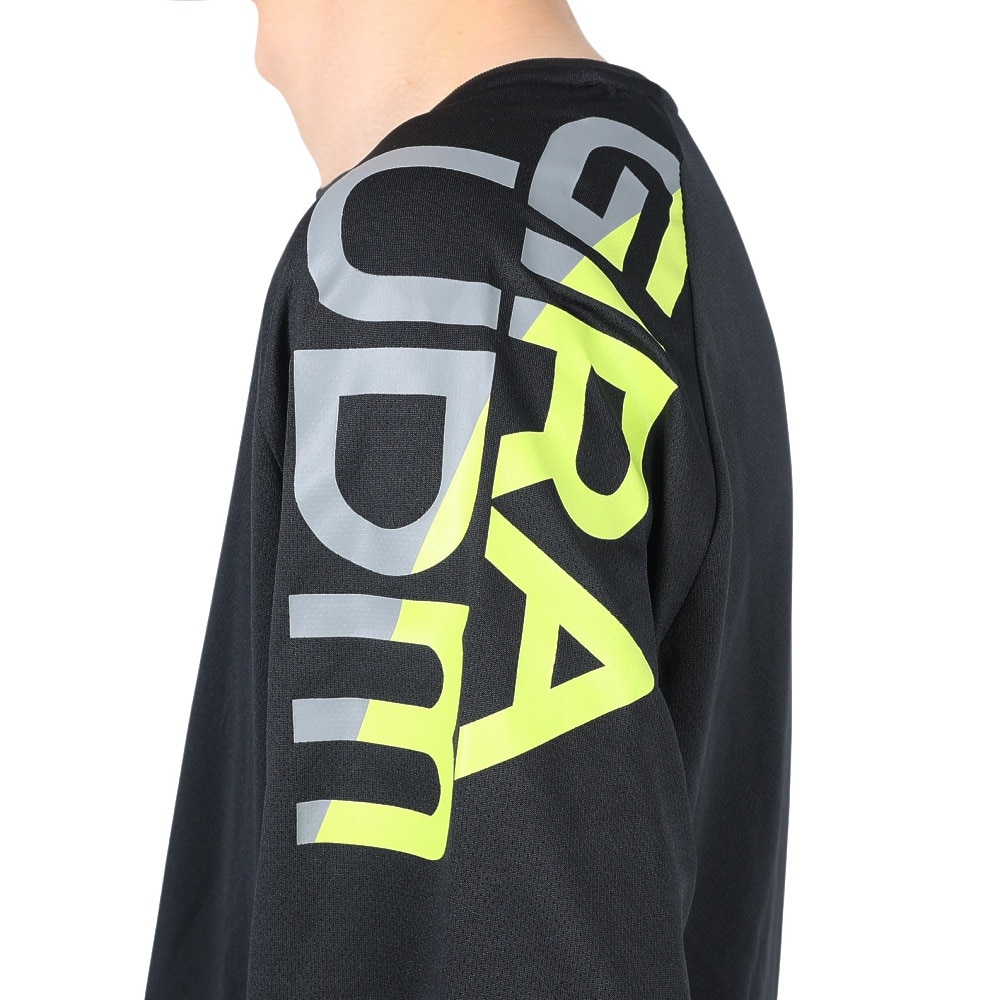 ジローム（GIRAUDM）（メンズ）半袖Tシャツ メンズ ドライ プリントメッシュTRG CT2S3351-TR863-DGCD BLK