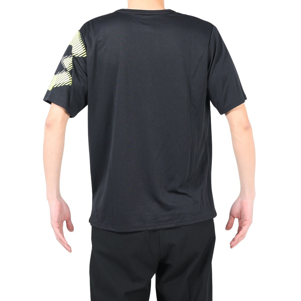 ジローム（GIRAUDM）（メンズ）半袖Tシャツ メンズ ドライ プリントメッシュTRG CT2S3352-TR863-DGCD BLK