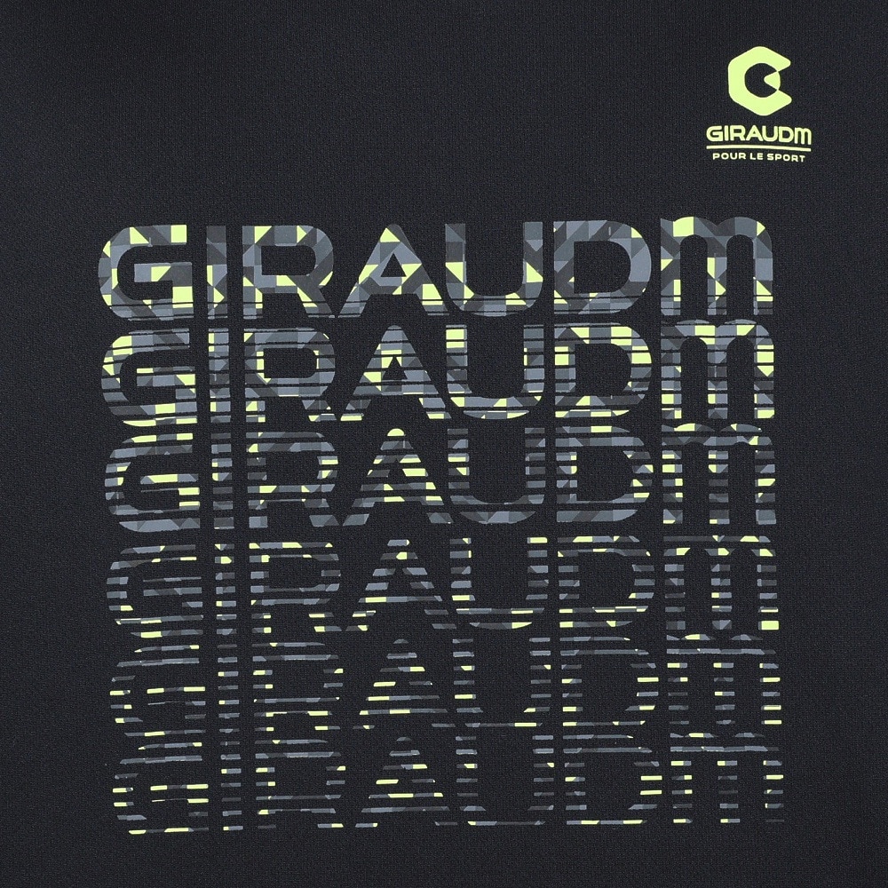 ジローム（GIRAUDM）（メンズ）半袖Tシャツ メンズ ドライ プリントメッシュTLF CT2S3354-TR863-DGCD BLK