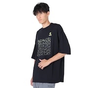 ジローム（GIRAUDM）（メンズ）半袖Tシャツ メンズ ドライ プリントメッシュTLF CT2S3354-TR863-DGCD BLK