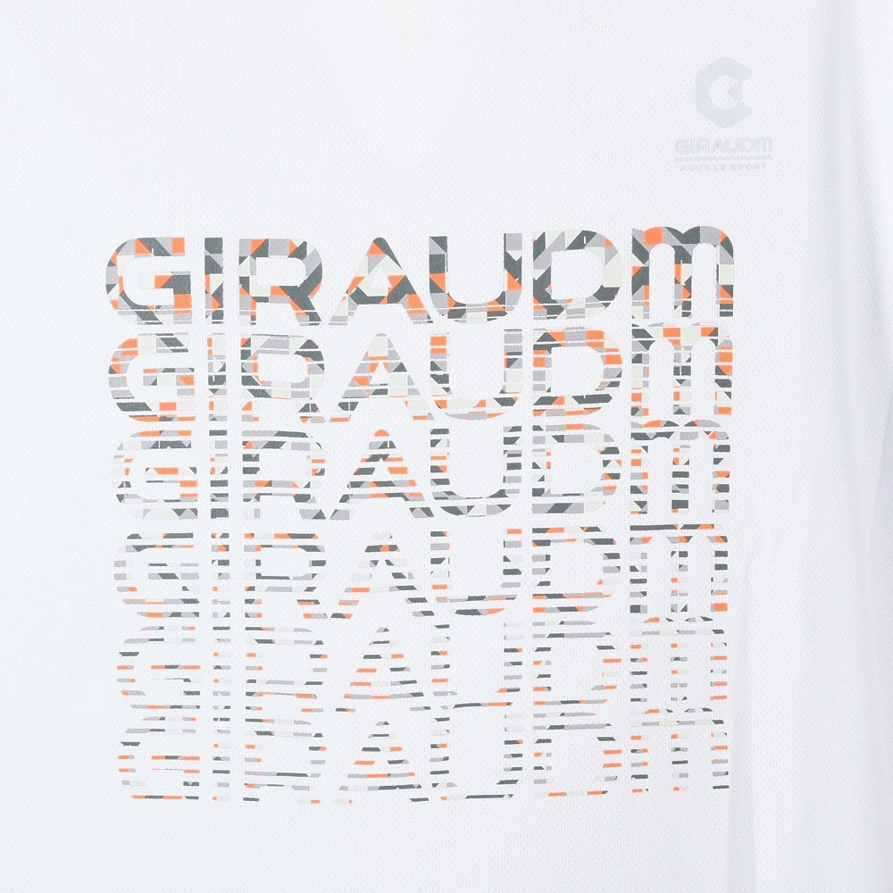ジローム（GIRAUDM）（メンズ）半袖Tシャツ メンズ ドライ プリントメッシュTLF CT2S3354-TR863-DGCD WHT
