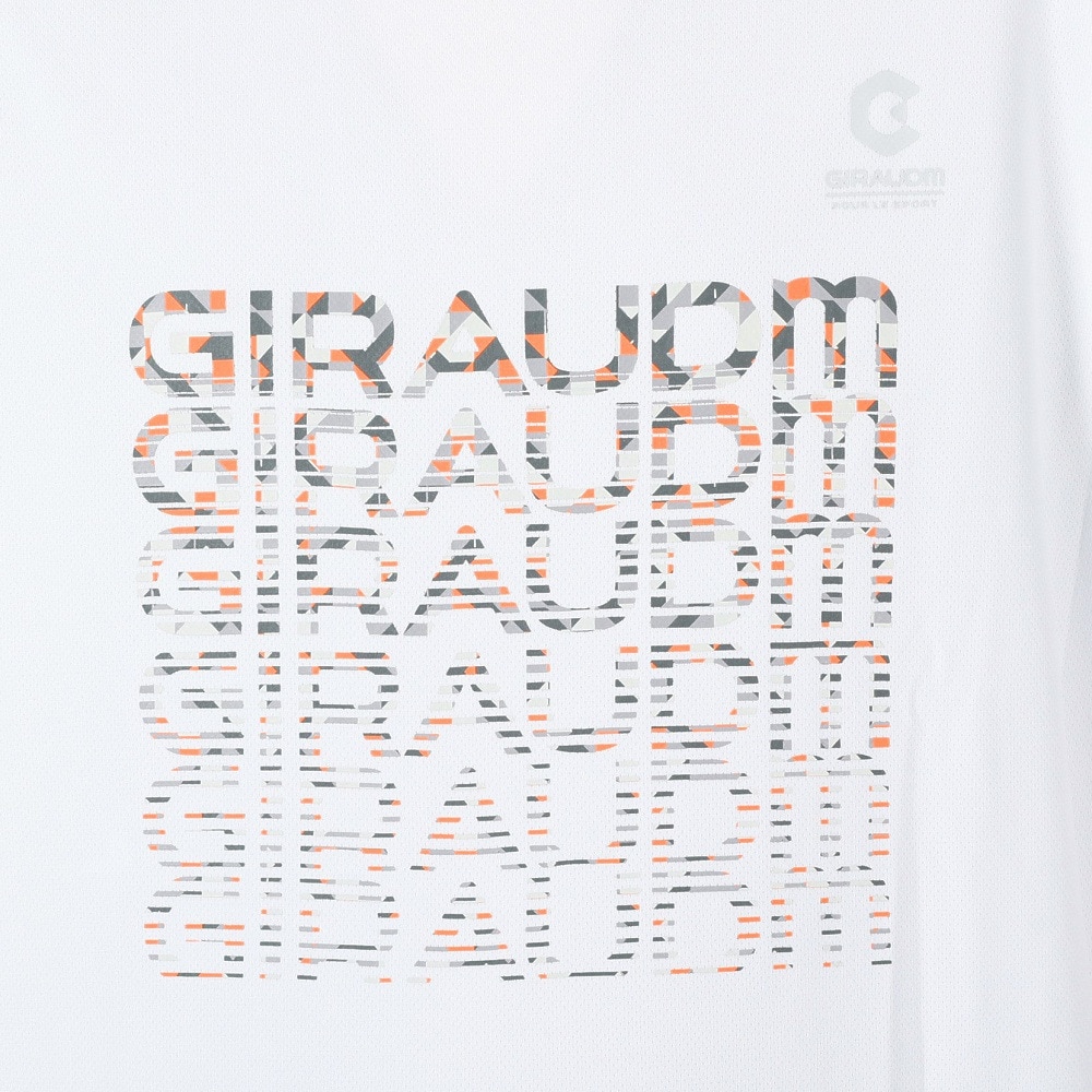 ジローム（GIRAUDM）（メンズ）半袖Tシャツ メンズ ドライ プリントメッシュTLF CT2S3354-TR863-DGCD WHT