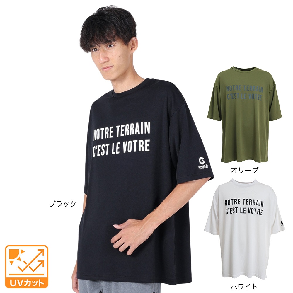 ジローム（GIRAUDM）（メンズ）半袖Tシャツ メンズ 速乾 UV プリントTLF CT2S3355-TR863-DGCD OLIVE
