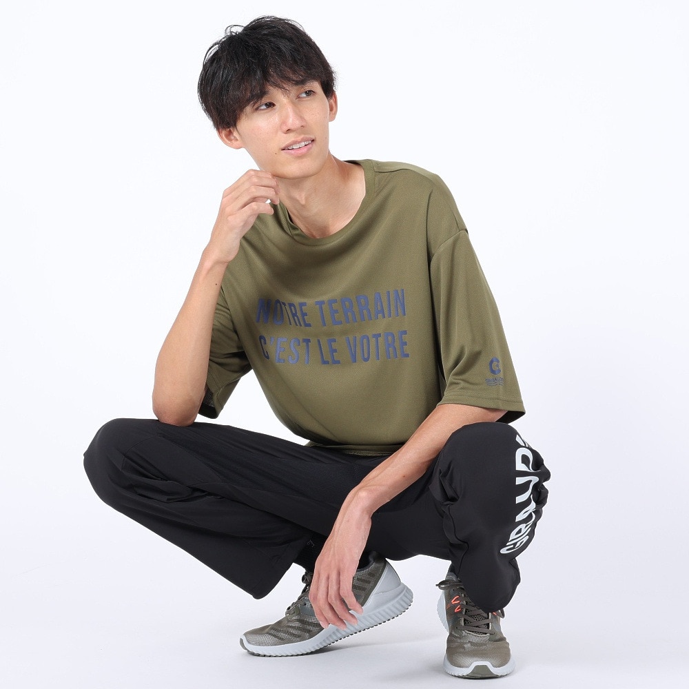 ジローム（GIRAUDM）（メンズ）半袖Tシャツ メンズ 速乾 UV プリントTLF CT2S3355-TR863-DGCD OLIVE