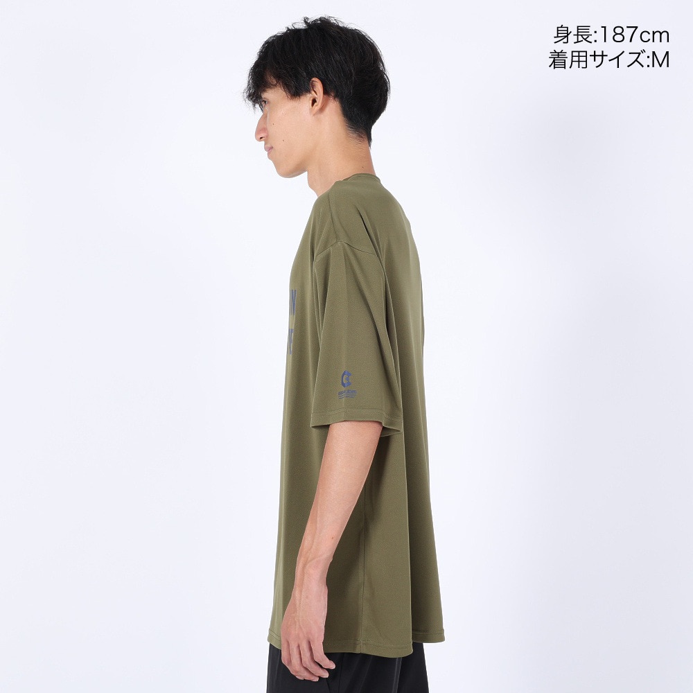 ジローム（GIRAUDM）（メンズ）半袖Tシャツ メンズ 速乾 UV プリントTLF CT2S3355-TR863-DGCD OLIVE