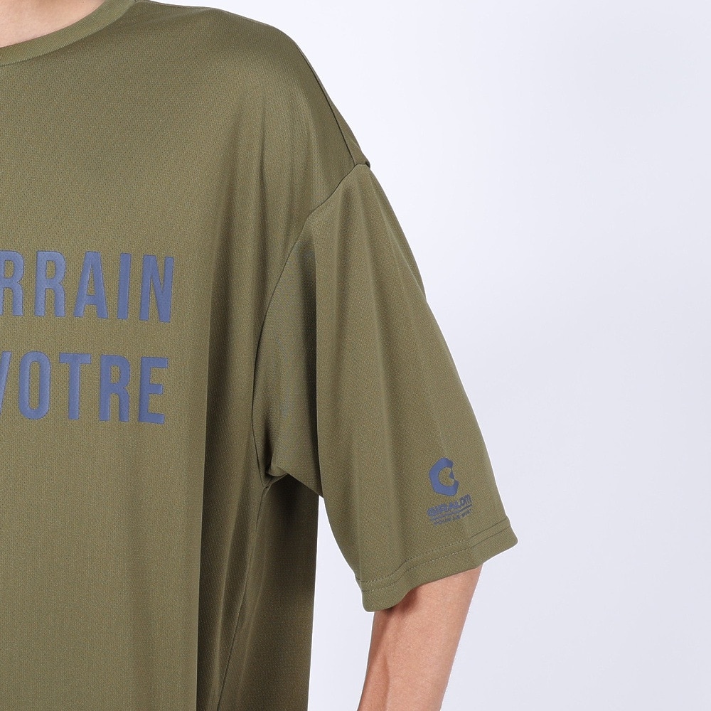 ジローム（GIRAUDM）（メンズ）半袖Tシャツ メンズ 速乾 UV プリントTLF CT2S3355-TR863-DGCD OLIVE