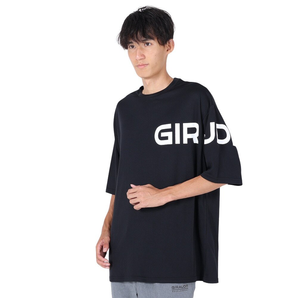 ジローム（GIRAUDM）（メンズ）半袖Tシャツ メンズ ドライ リントメッシュTLF CT2S3356-TR863-DGCD BLK