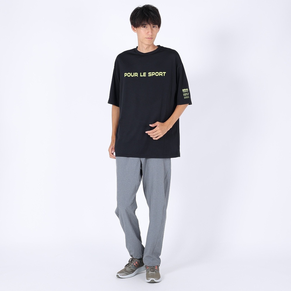 ジローム（GIRAUDM）（メンズ）半袖Tシャツ メンズ ドライプリントメッシュTLF CT2S3357-TR863-DGCD BLK