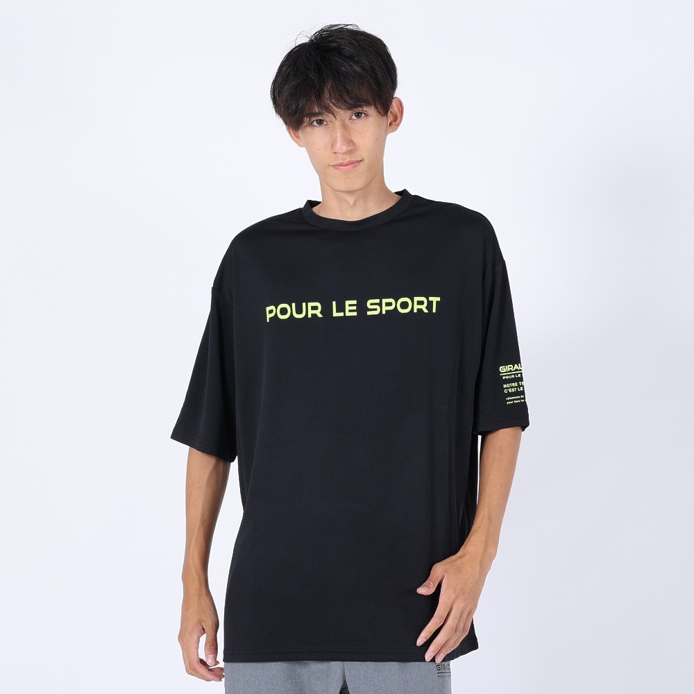 ジローム（GIRAUDM）（メンズ）半袖Tシャツ メンズ ドライプリントメッシュTLF CT2S3357-TR863-DGCD BLK