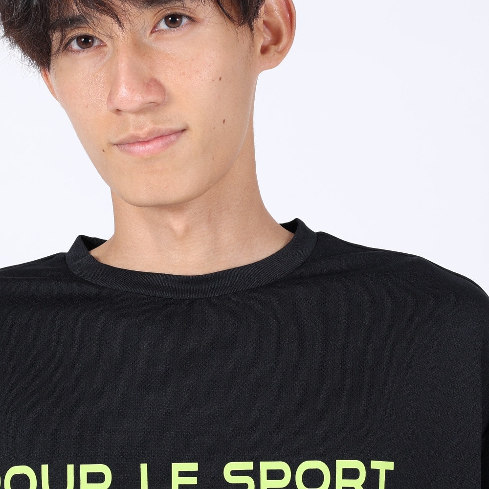 ジローム（GIRAUDM）（メンズ）半袖Tシャツ メンズ ドライプリントメッシュTLF CT2S3357-TR863-DGCD BLK