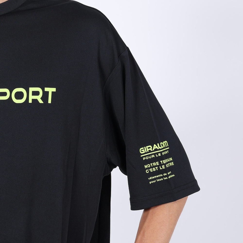 ジローム（GIRAUDM）（メンズ）半袖Tシャツ メンズ ドライプリントメッシュTLF CT2S3357-TR863-DGCD BLK