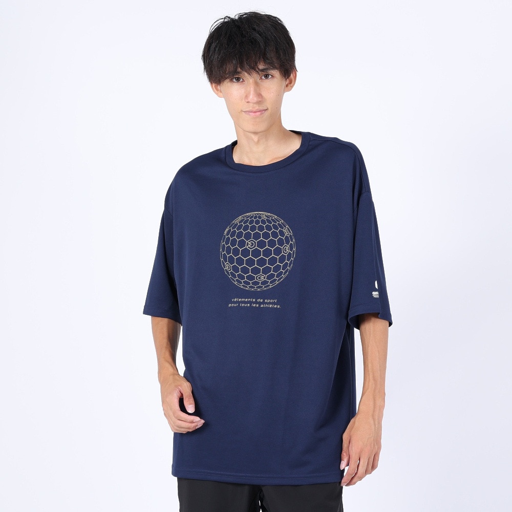 ジローム（GIRAUDM）（メンズ）半袖Tシャツ メンズ ドライ プリントメッシュTLF CT2S3358-TR863-DGCD NVY