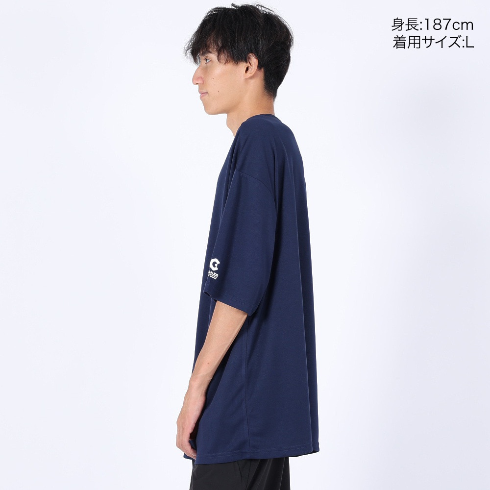 ジローム（GIRAUDM）（メンズ）半袖Tシャツ メンズ ドライ プリントメッシュTLF CT2S3358-TR863-DGCD NVY