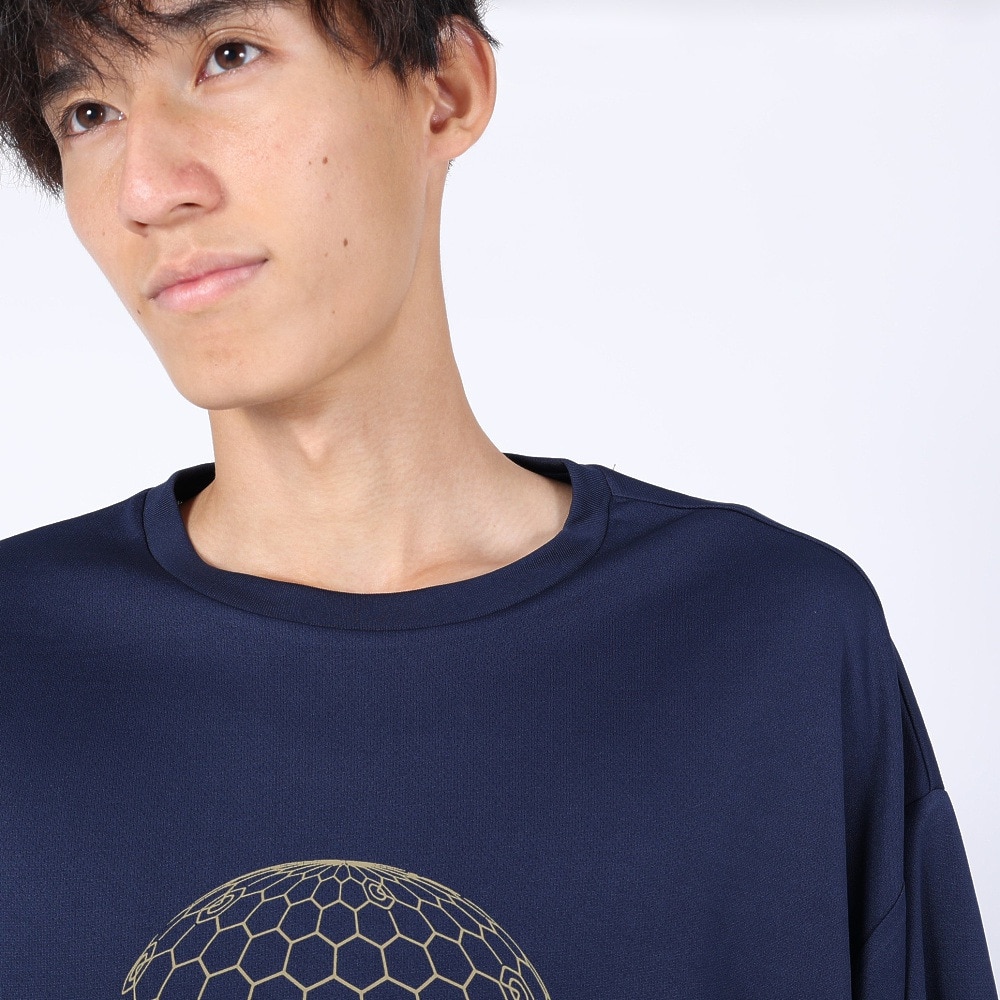 ジローム（GIRAUDM）（メンズ）半袖Tシャツ メンズ ドライ プリントメッシュTLF CT2S3358-TR863-DGCD NVY