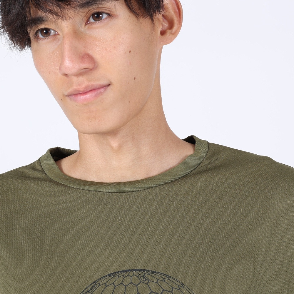 ジローム（GIRAUDM）（メンズ）半袖Tシャツ メンズ プリントメッシュTLF CT2S3358-TR863-DGCD OLIVE